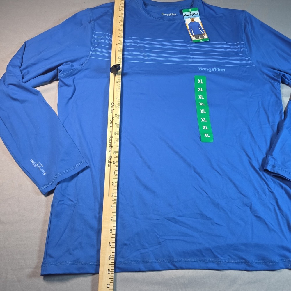 Hang Ten Swim Shirt Rash Guard Men's XL Blue Long Sleeve UPF50 new without tag - Picture 6 of 9